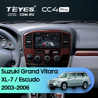 Штатная магнитола Teyes CC4 Pro 8/128 Suzuki Grand Vitara XL-7 (2003-2006)
