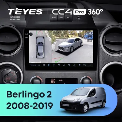 Штатная магнитола Teyes CC4 Pro 360 8/128 Peugeot Partner (2008-2019)