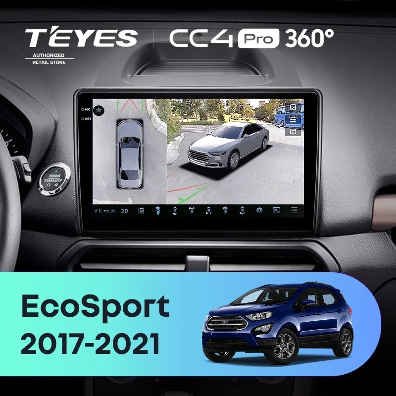Штатная магнитола Teyes CC4 Pro 360 12/256 Ford EcoSport (2017-2021)