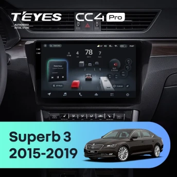 Штатная магнитола Teyes CC4 Pro 12/256 Skoda Superb 3 (2015-2019)