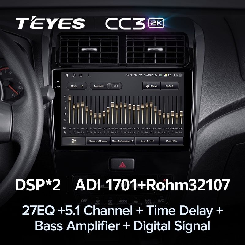 Штатная магнитола Teyes CC3 2K 4/64 Toyota Wigo/Agya (2020-2023) F1