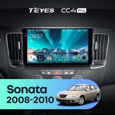 Штатная магнитола Teyes CC4 Pro 12/256 Hyundai Sonata NF (2008-2010) F1