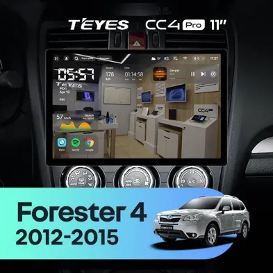Штатная магнитола Teyes CC4 Pro 12/256 Subaru Forester 4 SJ (2012-2015) Тип-A (11")
