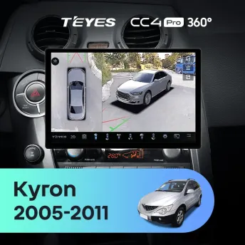 Штатная магнитола Teyes CC4 Pro 360 12/256 SsangYong Kyron (2005-2011) (11")