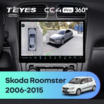 Штатная магнитола Teyes CC4 Pro 360 8/128 Skoda Roomster (2006-2015) (11")