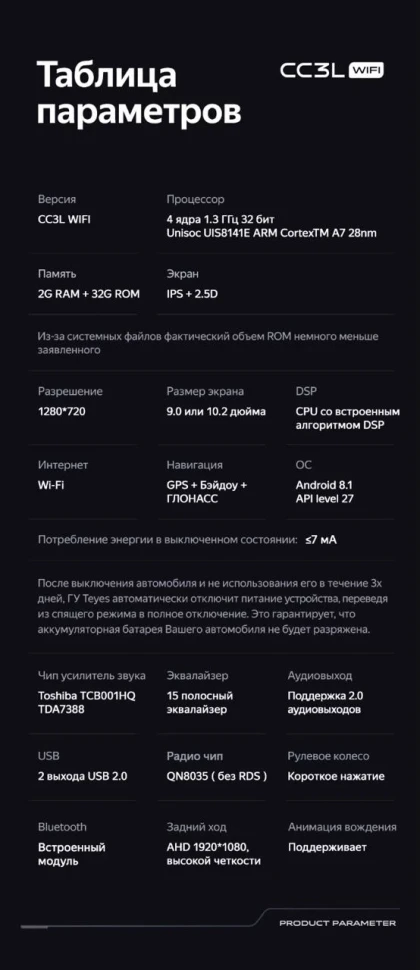 Штатная магнитола Teyes CC3L WiFi 2/32 Audi S3 2 (2006-2012)