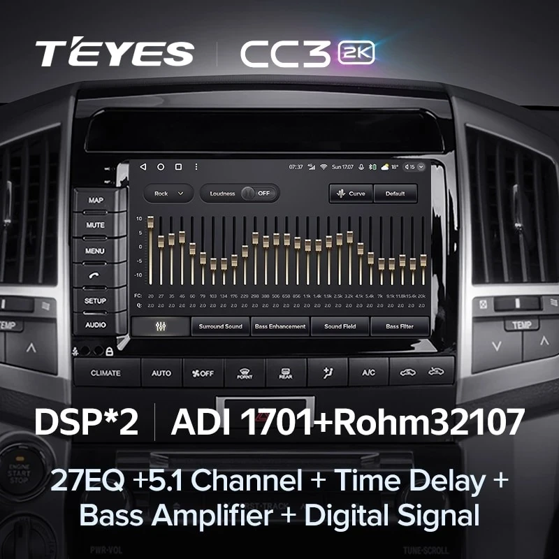 Штатная магнитола Teyes CC3 2K 360 6/128 Toyota Land Cruiser 11 200 (2007-2015) F2 Тип-C