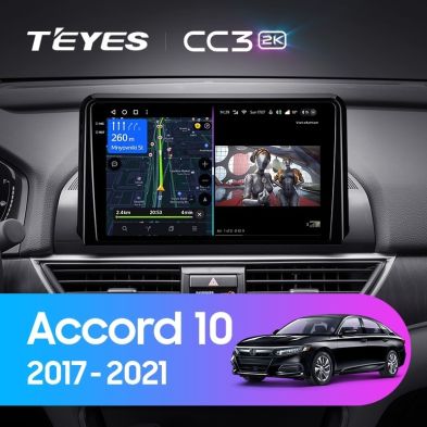 Штатная магнитола Teyes CC3 2K 4/64 Honda Accord 10 CV (2017-2021) Тип-B