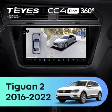 Штатная магнитола Teyes CC4 Pro 360 12/256 Volkswagen Tiguan 2 (2016-2022) Тип-A