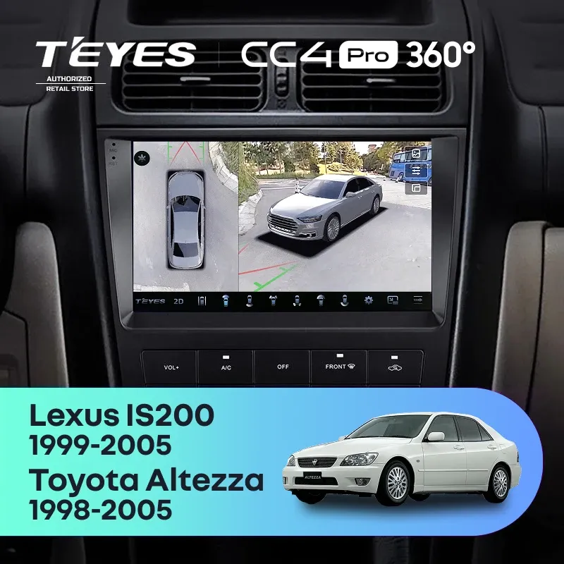 Штатная магнитола Teyes CC4 Pro 360 8/128 Lexus IS200 XE10 (1999-2005)