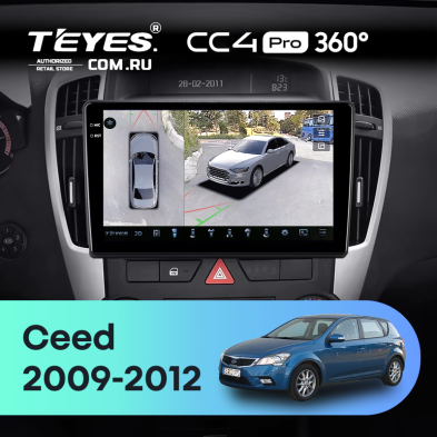 Штатная магнитола Teyes CC4 Pro 360 8/128 Kia Ceed (2009-2012)