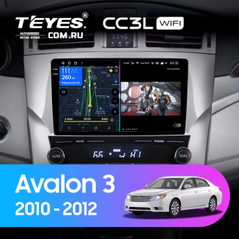 Штатная магнитола Teyes CC3L WiFi 2/32 Toyota Avalon 3 XX30 (2010-2012) F2