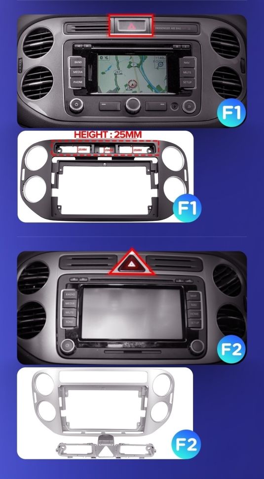 Штатная магнитола Teyes CC3 2K 4/32 Volkswagen Tiguan 1 NF (2006-2017) F1