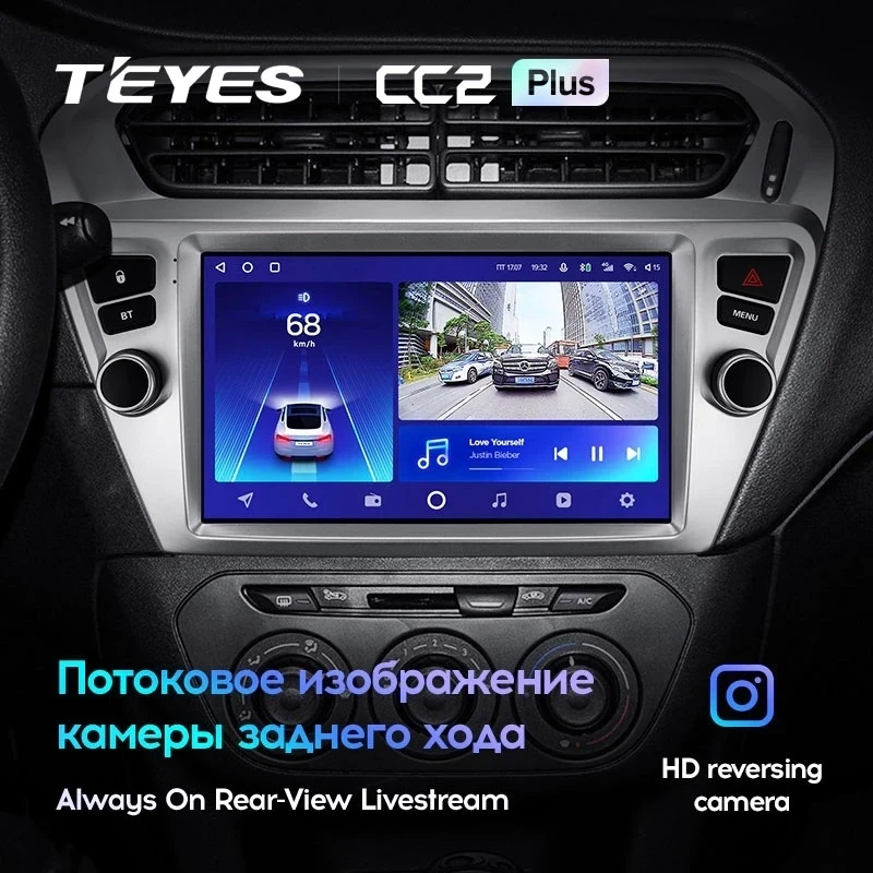 Штатная магнитола Teyes CC2L Plus 1/16 Citroen C-Elysee (2012-2016) F2