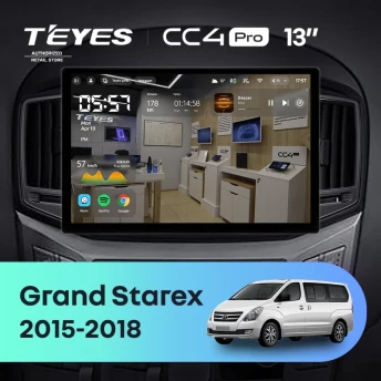 Штатная магнитола Teyes CC4 Pro 12/256 Hyundai Grand Starex (2015-2018) F2 (13")