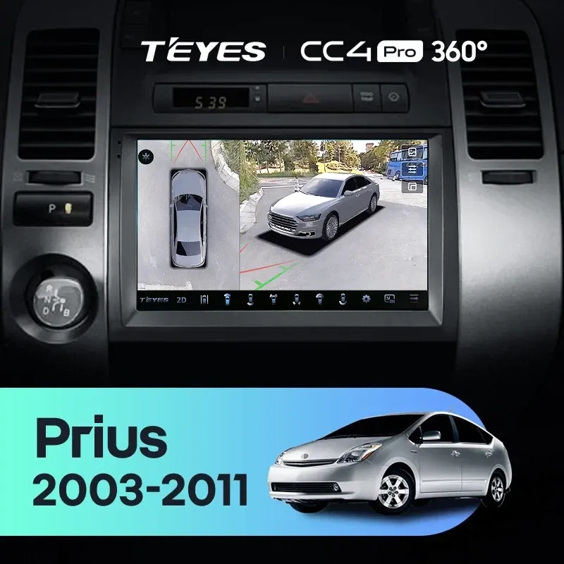 Штатная магнитола Teyes CC4 Pro 360 12/256 Toyota Prius XW20 II (2003-2011) F2