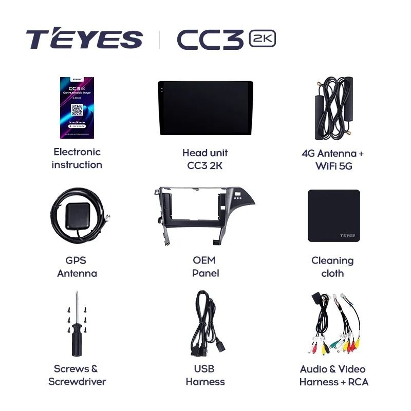 Штатная магнитола Teyes CC3 2K 6/128 Toyota Prius 3 XW30 (2009-2015) F2 Правый руль