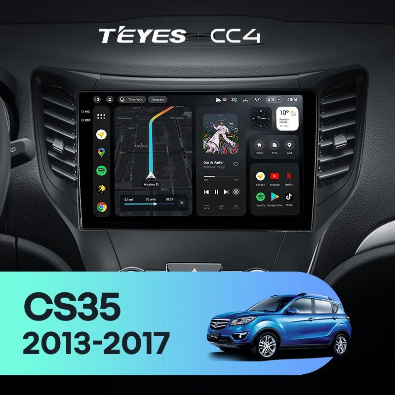 Штатная магнитола Teyes CC4 8/128 Changan CS35 (2013-2017)