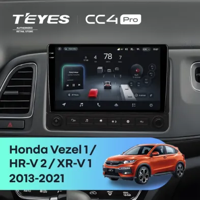 Штатная магнитола Teyes CC4 Pro 8/128 Honda Vezel 1 (2013-2021) F2 с кнопками