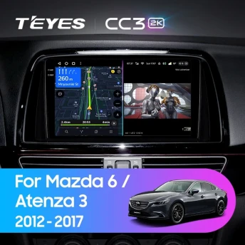 Штатная магнитола Teyes CC3 2K 6/128 Mazda Atenza 3 (2012-2017) Тип-A Правый руль