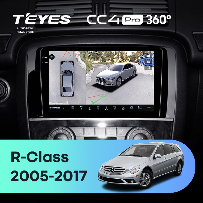 Штатная магнитола Teyes CC4 Pro 360 12/256 Mercedes-Benz R-Class W251 R280 R300 R320 (2005-2017) F2