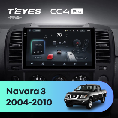 Штатная магнитола Teyes CC4 Pro 12/256 Nissan Navara 3 D40 (2004-2010) F2