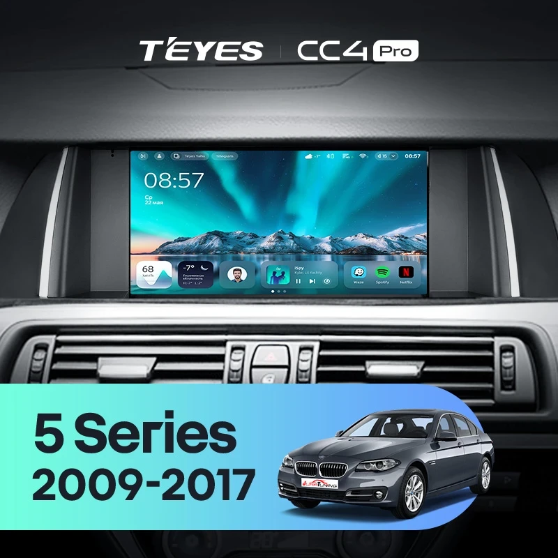 Штатная магнитола Teyes CC4 Pro 12/256 BMW 5 Series F10 F11 NBT (2013-2017)