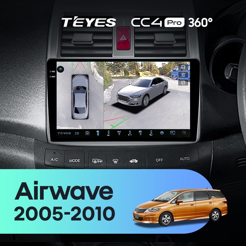 Штатная магнитола Teyes CC4 Pro 360 12/256 Honda Airwave GJ (2005-2010) Правый руль