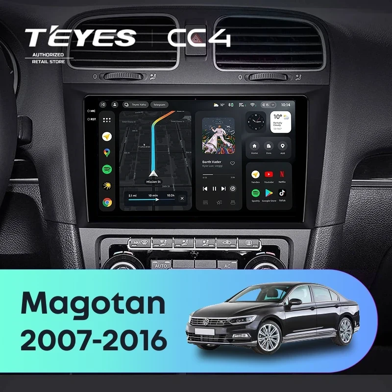 Штатная магнитола Teyes CC4 8/128 Volkswagen Magotan (2007-2016)