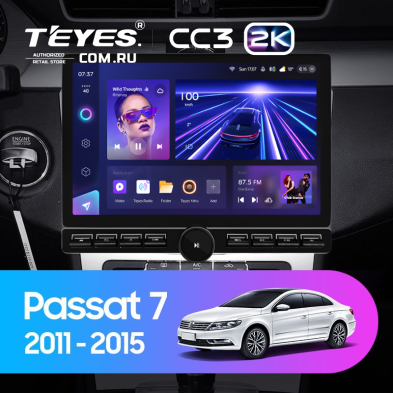 Штатная магнитола Teyes CC3 2K 6/128 Volkswagen Passat 7 B7 (2010-2015) (13" с кнопками)