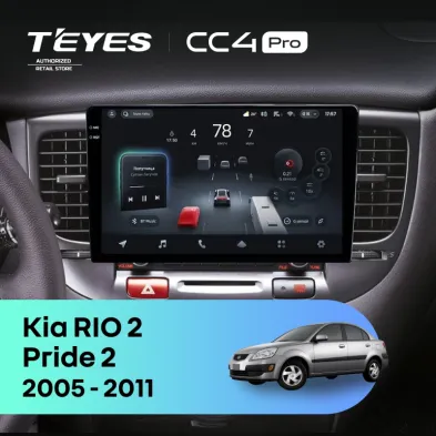 Штатная магнитола Teyes CC4 Pro 8/128 Kia Rio 2 (2005-2011) F2