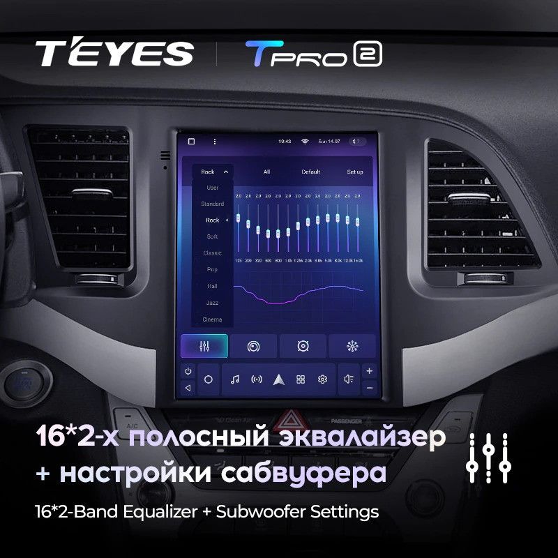 Штатная магнитола Tesla style Teyes TPRO 2 4/64 Hyundai Elantra 6 (2015-2019) Тип-A