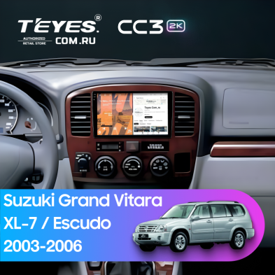 Штатная магнитола Teyes CC3 2K 4/64 Suzuki Grand Vitara XL-7 (2003-2006)