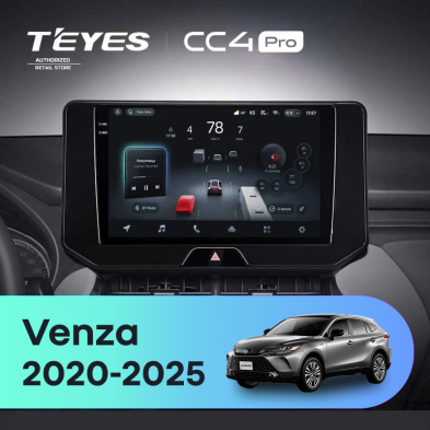 Штатная магнитола Teyes CC4 Pro 12/256 Toyota Venza (2020-2025)