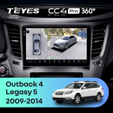 Штатная магнитола Teyes CC4 Pro 360 12/256 Subaru Outback 4 (2009-2014)