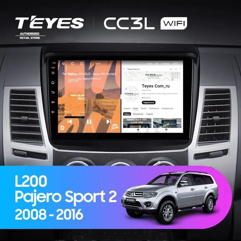 Штатная магнитола Teyes CC3L WiFi 2/32 Mitsubishi Pajero Sport 2 (2008-2016)