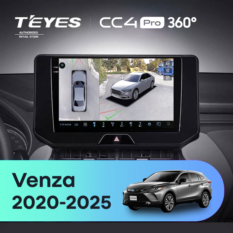Штатная магнитола Teyes CC4 Pro 360 8/128 Toyota Venza (2020-2025)