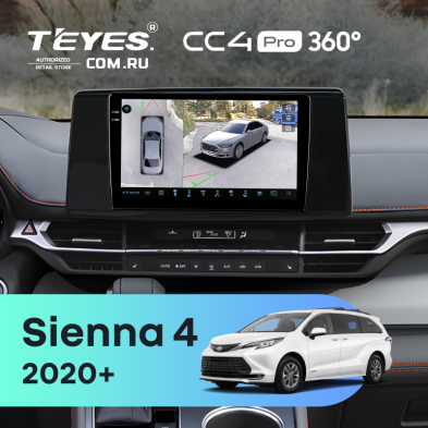 Штатная магнитола Teyes CC4 Pro 360 8/128 Toyota Sienna 4 (2020-)