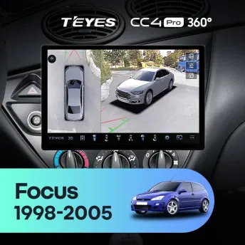 Штатная магнитола Teyes CC4 Pro 360 12/256 Ford Focus 1 (1998-2005) (13")