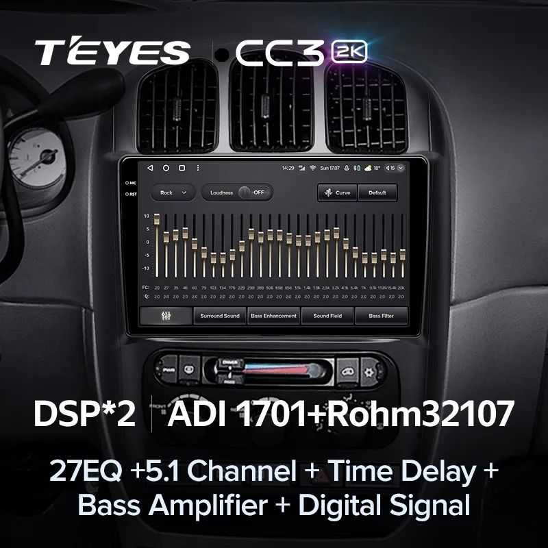 Штатная магнитола Teyes CC3 2K 6/128 Chrysler Voyager (2000-2007) Тип-A