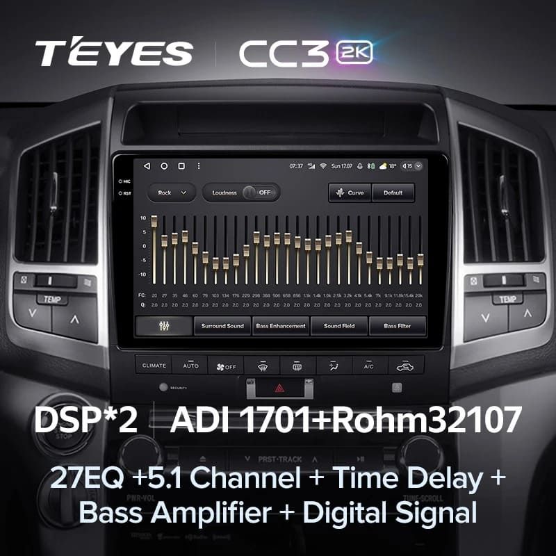 Штатная магнитола Teyes CC3 2K 360 6/128 Toyota Land Cruiser 11 200 (2007-2015) F3 Тип-A