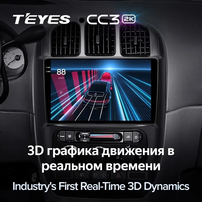 Штатная магнитола Teyes CC3 2K 6/128 Dodge Caravan 4 (2000-2007) Тип-B