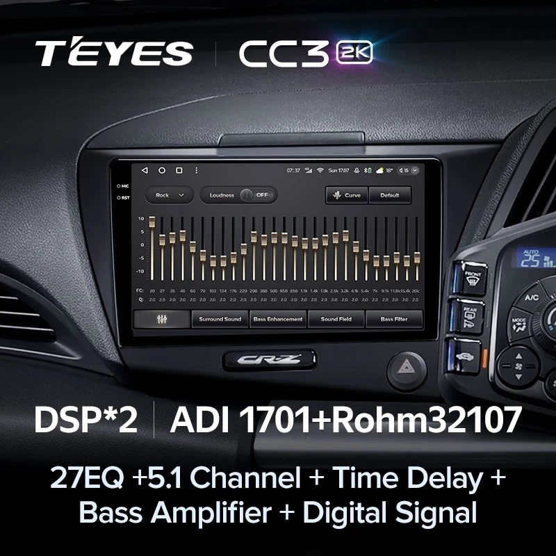 Штатная магнитола Teyes CC3 2K 4/64 Honda CR-Z 1 (2010-2016) Правый руль