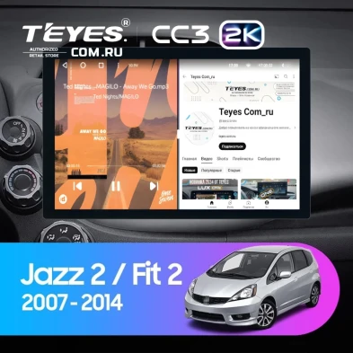 Штатная магнитола Teyes CC3 2K 6/128 Honda Jazz 2 (2007-2014) (13")