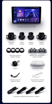 Штатная магнитола Teyes CC3 2K 360 6/128 Ford Transit (2012-2021) F1 (13")