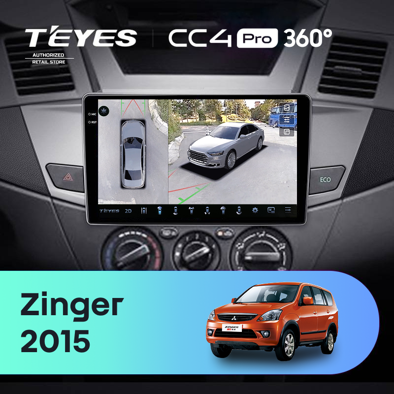 Штатная магнитола Teyes CC4 Pro 360 8/128 Mitsubishi Zinger 2015+
