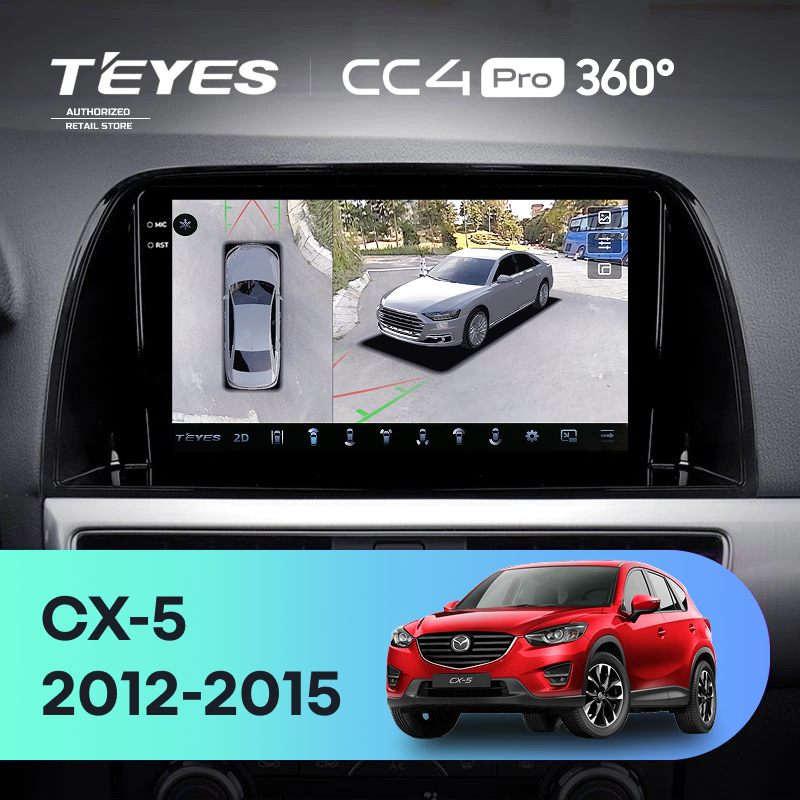 Штатная магнитола Teyes CC4 Pro 360 12/256 Mazda CX-5 (2012-2015) Тип-A