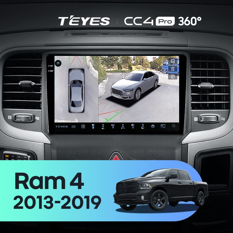 Штатная магнитола Teyes CC4 Pro 360 12/256 Dodge Ram 4 DJ DS (2013-2019) F2