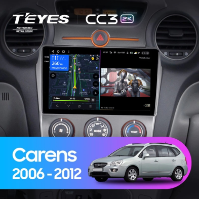 Штатная магнитола Teyes CC3 2K 360 6/128 Kia Carens UN (2006-2012) F2