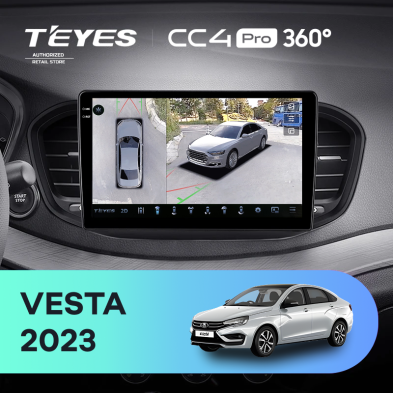Штатная магнитола Teyes CC4 Pro 360 12/256 LADA Vesta 2023+ F2 Тип-A
